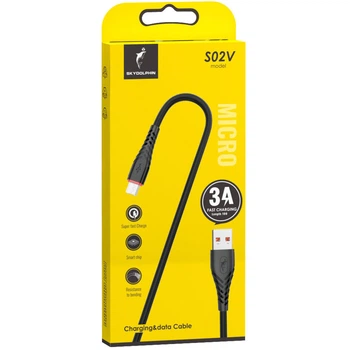 Кабель SkyDolphin S02V USB - micro USB (M/M), 1 м, Чорний (SDUSB-000591)
