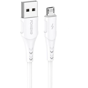 Кабель Foneng X81 USB - micro USB (M/M), 2.1 A, 1 м, Білий (X81-CA-MU)