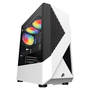 Корпус для ПК 1stPlayer F3-A Midi-Tower ATX/MicroATX 600W RGB White (F3-A-4F1)