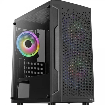 Корпус для ПК AeroCool Trinity Mini-G-BK-v2 Mini-Tower без БП MicroATX/Mini-ITX FRGB Black (ACCS-PV32033.11)