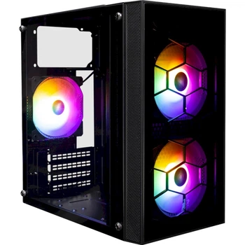 Корпус для ПК 1stPlayer X1 Midi-Tower MicroATX/Mini-ITX 600W RGB Black (X1-3F1)