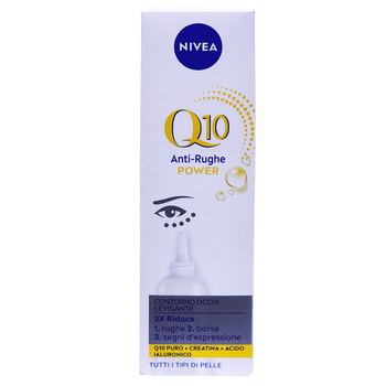 Крем навколо очей проти зморшок розгладжуючий NIVEA q10 pow.cont.oc. 15 мл.