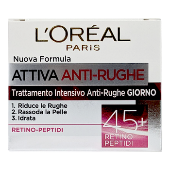 Крем для обличчя денний проти зморшок L'OREAL att.cr.a/rug.45+ 50 мл.
