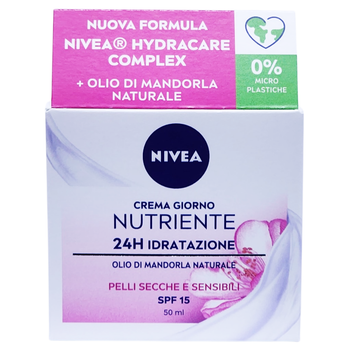 Крем для обличчя денний живильний для сухої та чутливої шкіри NIVEA crema viso essent.cr.id.int. 50 мл.