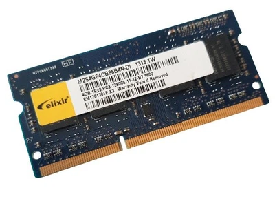 Оперативная память 4GB Elixir PC3 12800s DDR3 1600 so-dimm для ноутбука б/у