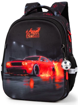 Школьный рюкзак с ортопедической спинкой для мальчика с Машиной School Standard 38х30х18 см для первокласника (170-69)