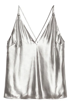 Топ H&M Divided сріблястий WAUXK575 36