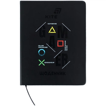 Щоденник шкільний Kite Gamer K26-264-1, тверда обкладинка, PU