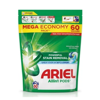 Гель-капсули для прання Ariel All in 1 Гірське джерело 60 шт.