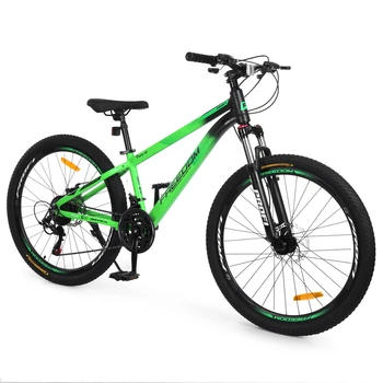 Велосипед горный 26" Profi Freedom AM DD алюминиевая рама 13" на рост 135-160 см салатовый с черным (FD-26003)