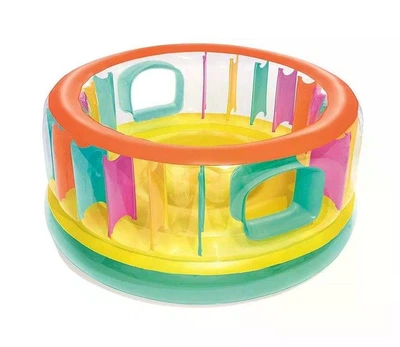 Надувной батут Bestway 52262 Bounce Jam Bouncer детский разноцветный круглый открытый из винила до 85 кг 180х86 см (9-163-52262 BW)