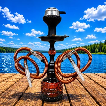Кальян Hookah Salma Brown Plus висотою 37 см на 2 особи