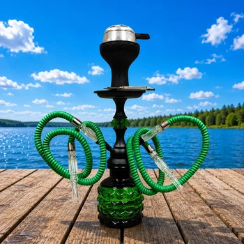 Кальян Hookah Salma Green Plus высотой 37 см на 2 персоны