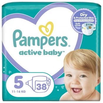 Подгузники Pampers Active Baby Размер 5 (11-16 кг) 38 шт (8006540207796) (22554)