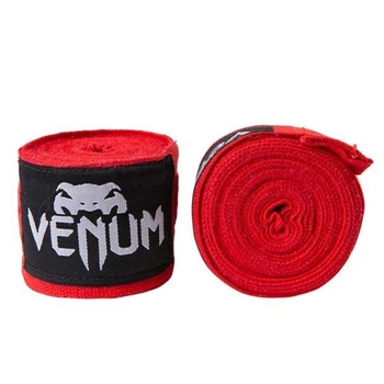 Бинт для боксу 2шт Venum Бавовна з еластаном 3м Червоний