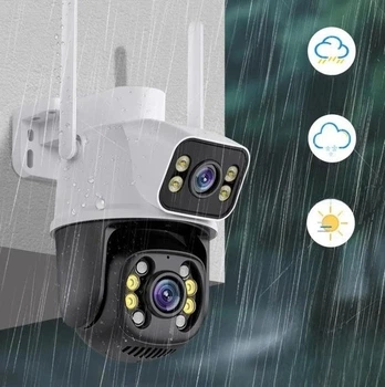 Уличная Wi-Fi IP-камера Q25 6 МП PTZ с LED-подсветкой и датчиком движения, двусторонняя аудиосвязь