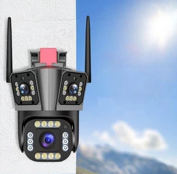 Уличная камера HW-SM1-20S с Wi-Fi, тремя объективами и функцией PTZ для точного наведения