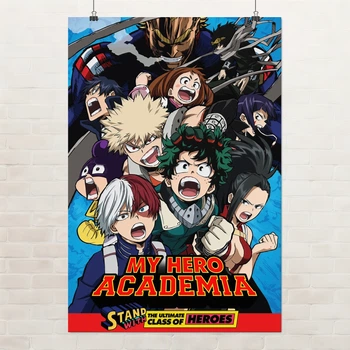 Постер Моя геройская академия, Boku no Hero Academia, аниме, A3 42×28 см (id7329)