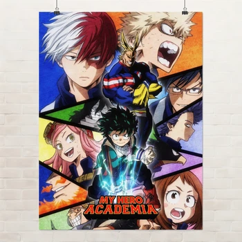 Постер Моя геройская академия, Boku no Hero Academia, аниме, A3 40×30 см (id7331)