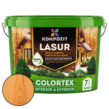 Лазур для деревини COLORTEX, 0,9 л, Напівглянцевий, Тік