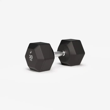 Шестигранная Гантель CORENGTH 30 кг (Д 25 В13 Длина ручки 3,4 см) для Силовых Тренировок Резиновая Обтяжка