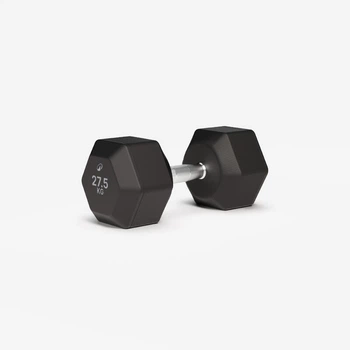 Шестигранная Гантель CORENGTH 27,5 кг (Д 25 В13 Длина ручки 3,4 см) для Силовых Тренировок Резиновая Обтяжка