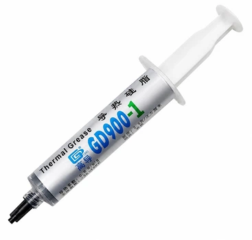 Термопаста для процессоров и видеокарт Thermal Grease GD900-1 30г в шприце з серебром 6 Вт/мК