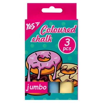 Крейда кольорова YES JUMBO Sweet Cream 400493 3 кольори