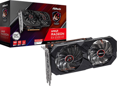 Відеокарта AMD Radeon RX 6500 XT 4GB ASRock Phantom Gaming D OC (RX6500XT PGD 4GO) Б/В