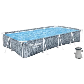 Каркасный бассейн Bestway 561FV прямоугольный 366×201×66 см с фильтрующим насосом