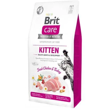 Сухий корм для кошенят Brit Care Cat GF Kitten HGrowth & Development 7 кг здорове зростання та розвиток