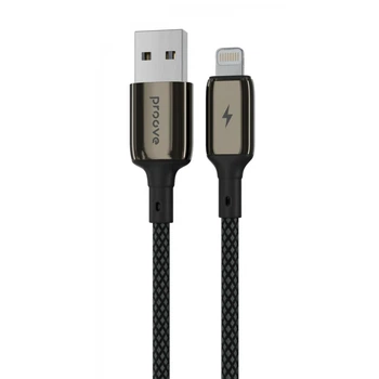 Кабель Proove Dense Metal USB to Lightning 2.4A (1m) Black