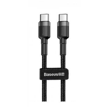 Кабель Baseus Cafule Type-C to Type-C PD 2.0 60W (2m) grey/black