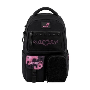 Рюкзак школьный для подростка Kite Education Teens Drama Queen, для девочек, черный (K26-2587M-2)