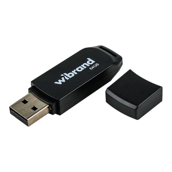 Флешка ЮСБ Wibrand 64 GB Mink,USB Flash Drive 2.0 пам'ять 64 Гб Black