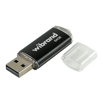 Флешка ЮСБ Wibrand 64GB Cougar,USB Flash Drive 2.0 пам'ять 64 Гб Черный