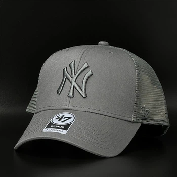 Серая кепка с сеткой 47 Brand MLB New York Yankees B-BRANS17CTP-CCC