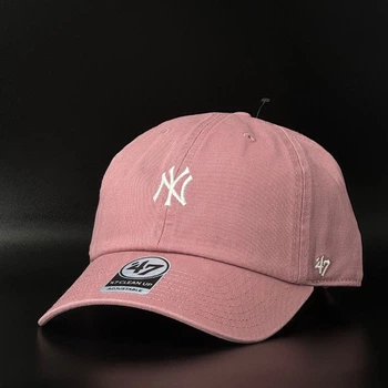 Розовая кепка 47 brand MLB New York Yankees Clean Up B-BSRNR17GWS-QC