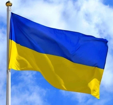 Флаг Украины большого размера 140*90 см (холст), с местом для держателя-флагштока