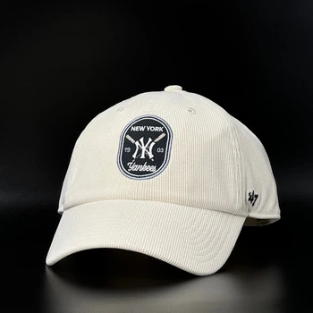 Вельветова кепка 47 Brand New York Yankees Cord CLEAN UP B-CRSCD17IWS-NT