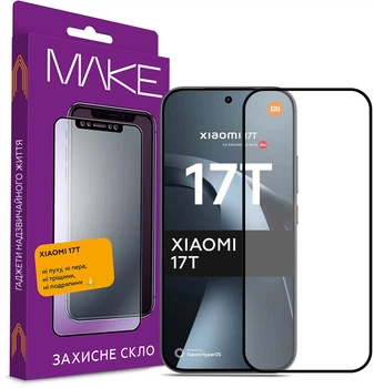 Защитное стекло MAKE для смартфона Xiaomi 17T Black (MGF-X17T)