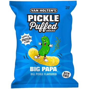 Снеки Van Holten’s Pickle Puffed Snacks Big Papa со вкусом маринованного огурца 90 г