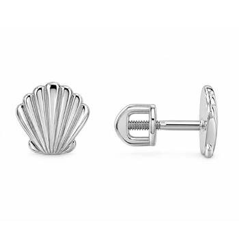 Серьги-пусеты (гвоздики) серебряные фантазия без камней Silver Style (33390.00 sku:2300104318024)