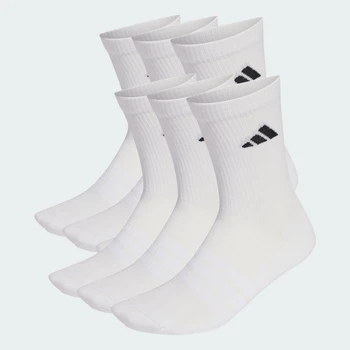 Шесть пар носков CUSHIONED CREW SOCKS adidas KE5498 (31-33) белый (4068821333963)