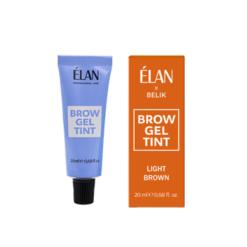 Гель-краска для бровей Elan Light Brown туба 20мл светло-коричневый