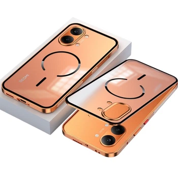 Чехол Metal Glass Air Ring для Xiaomi Poco X8 Pro Max orange