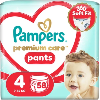 Підгузки-трусики Pampers Premium Care Pants Maxi 9-15 кг 58 шт (8001090759993)