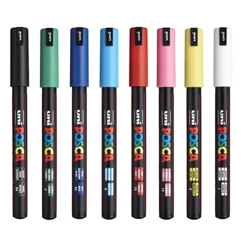 Набор маркеров для рисования uni POSCA 0,7мм (PC-1MR 8C)