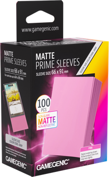 Протектори для карт Gamegenic Matte Prime 66 x 91 мм Рожеві 100 шт. (4251715419564)