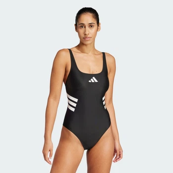 Жіночий купальник 3-Stripes U-back adidas JH3391 (42) чорний (4067901796780)